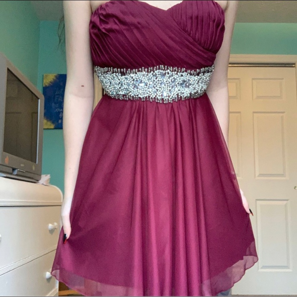 Burgundy Homecoming dress